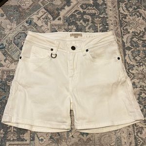 BURBERRY BRIT | White Denim Shorts (Size: 28)